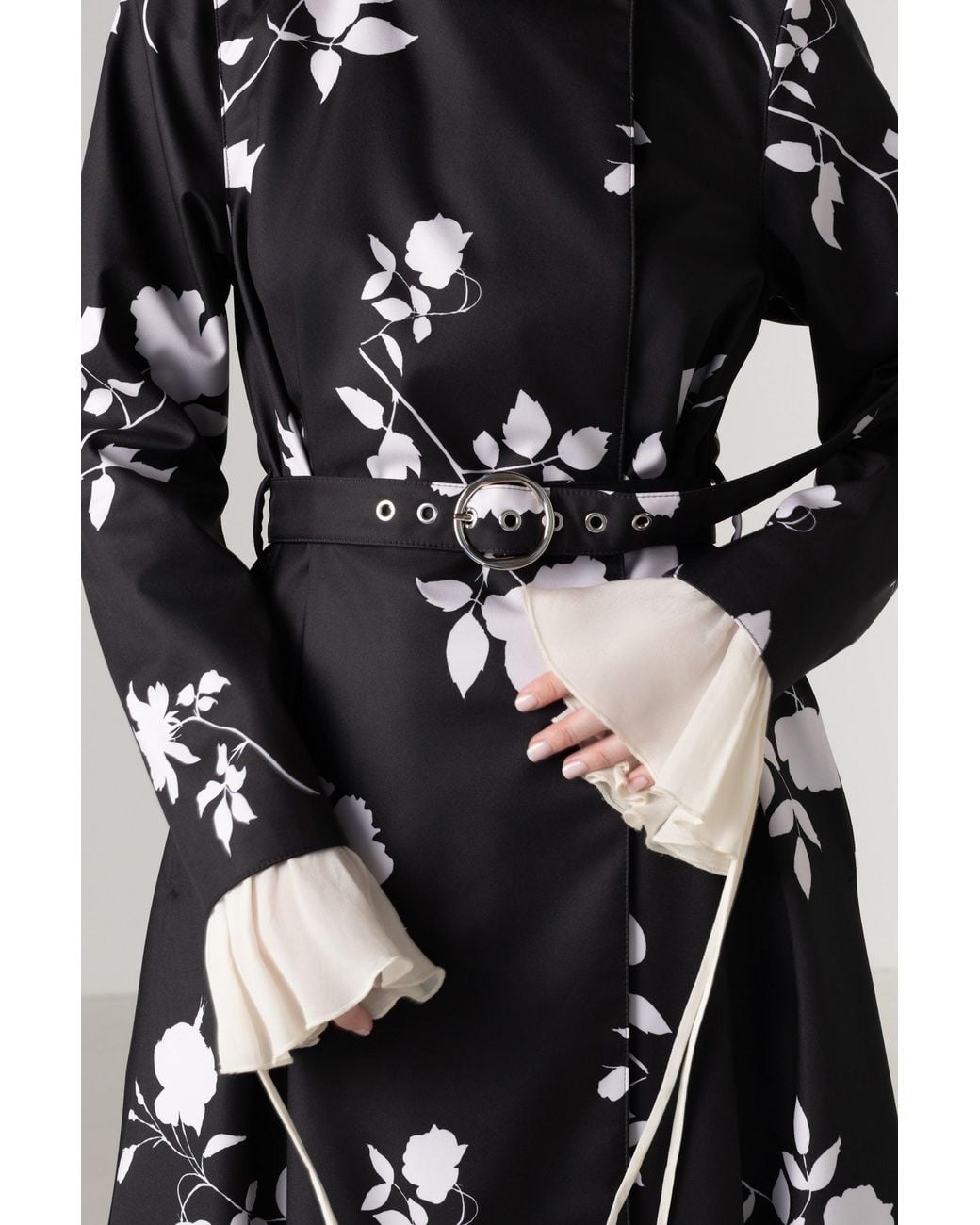 RainSisters Multicolor Double Breasted Floral Coat