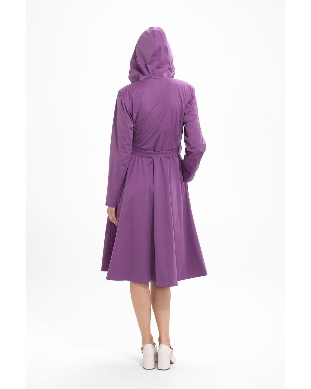 RainSisters Purple Double Breasted Trench Coat For Spring