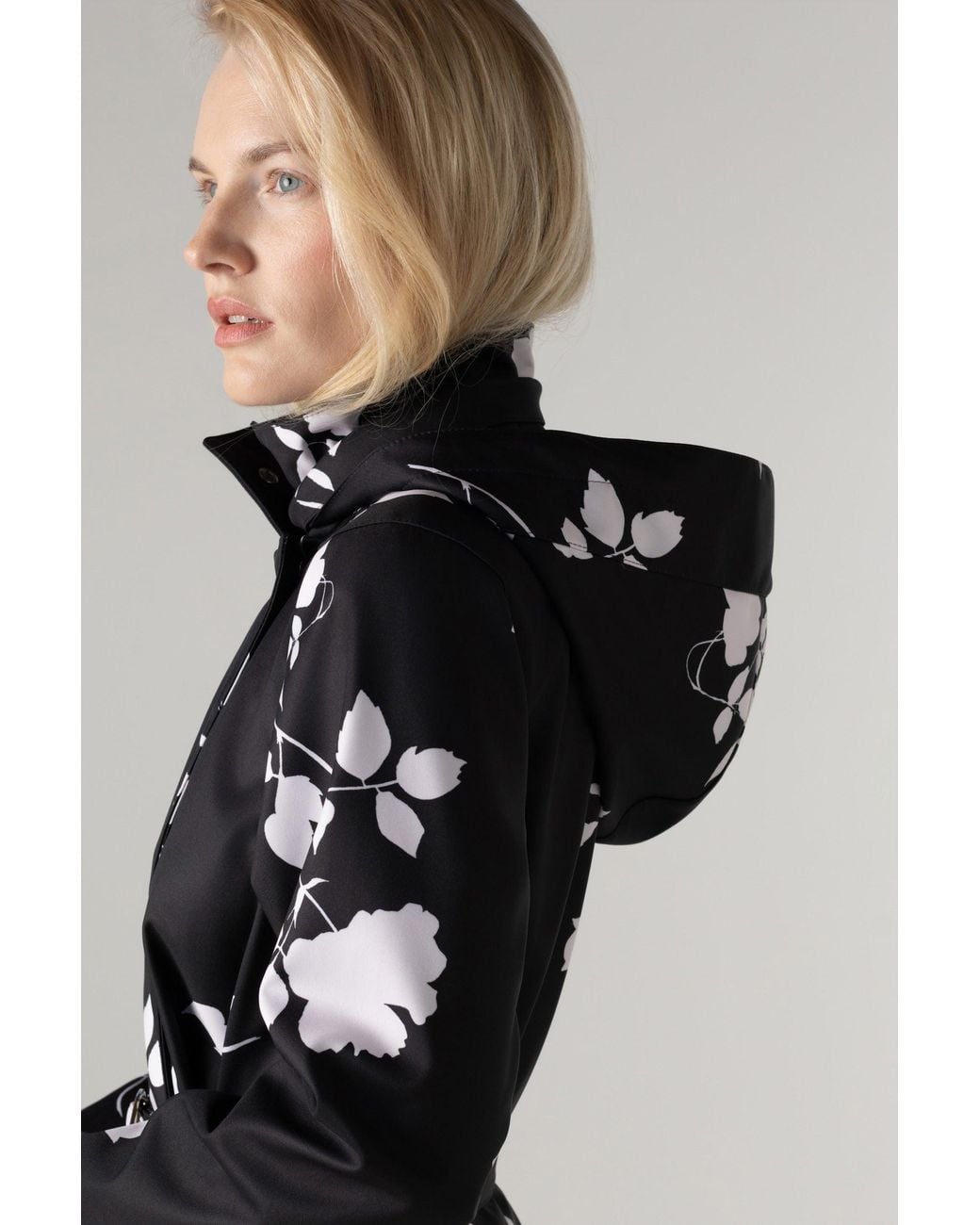 RainSisters Multicolor Double Breasted Floral Coat
