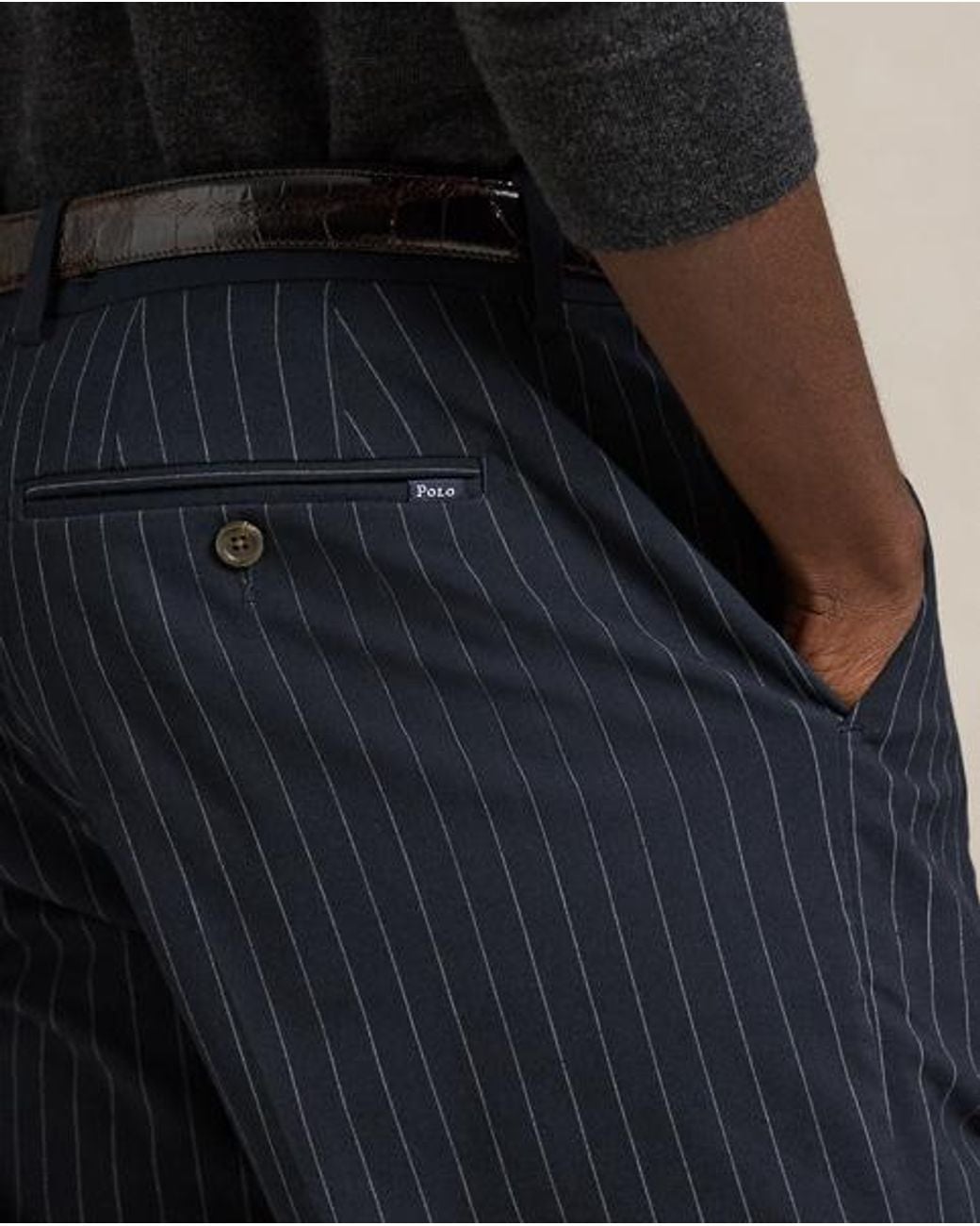 Polo Ralph Lauren Blue Manhasset Stretch Straight Fit Trousers for men