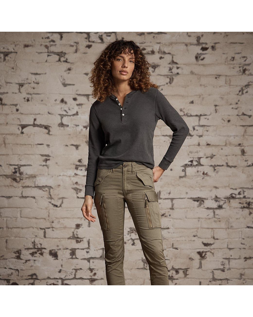 RRL Green Stretch Skinny Cargo Pant