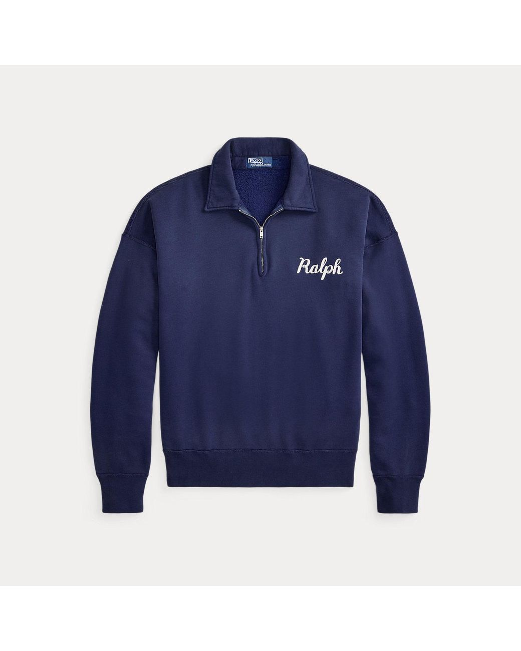 Polo Ralph Lauren Blue The Ralph Lauren Logo Collared Sweatshirt for men