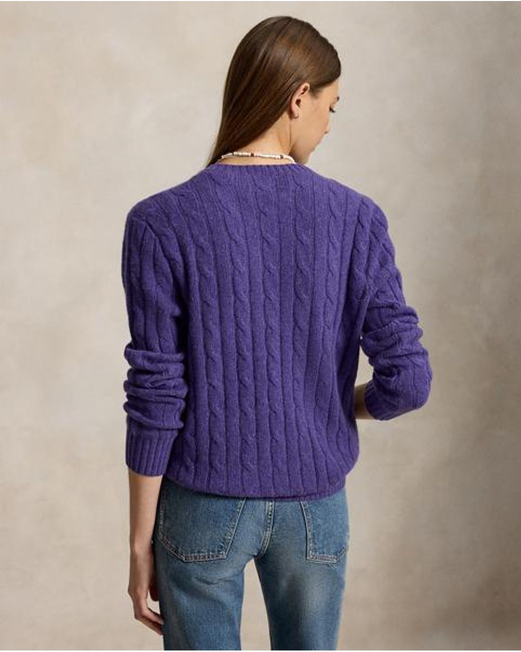 Polo Ralph Lauren Purple The Iconic Cable-Knit Cashmere Sweater for men