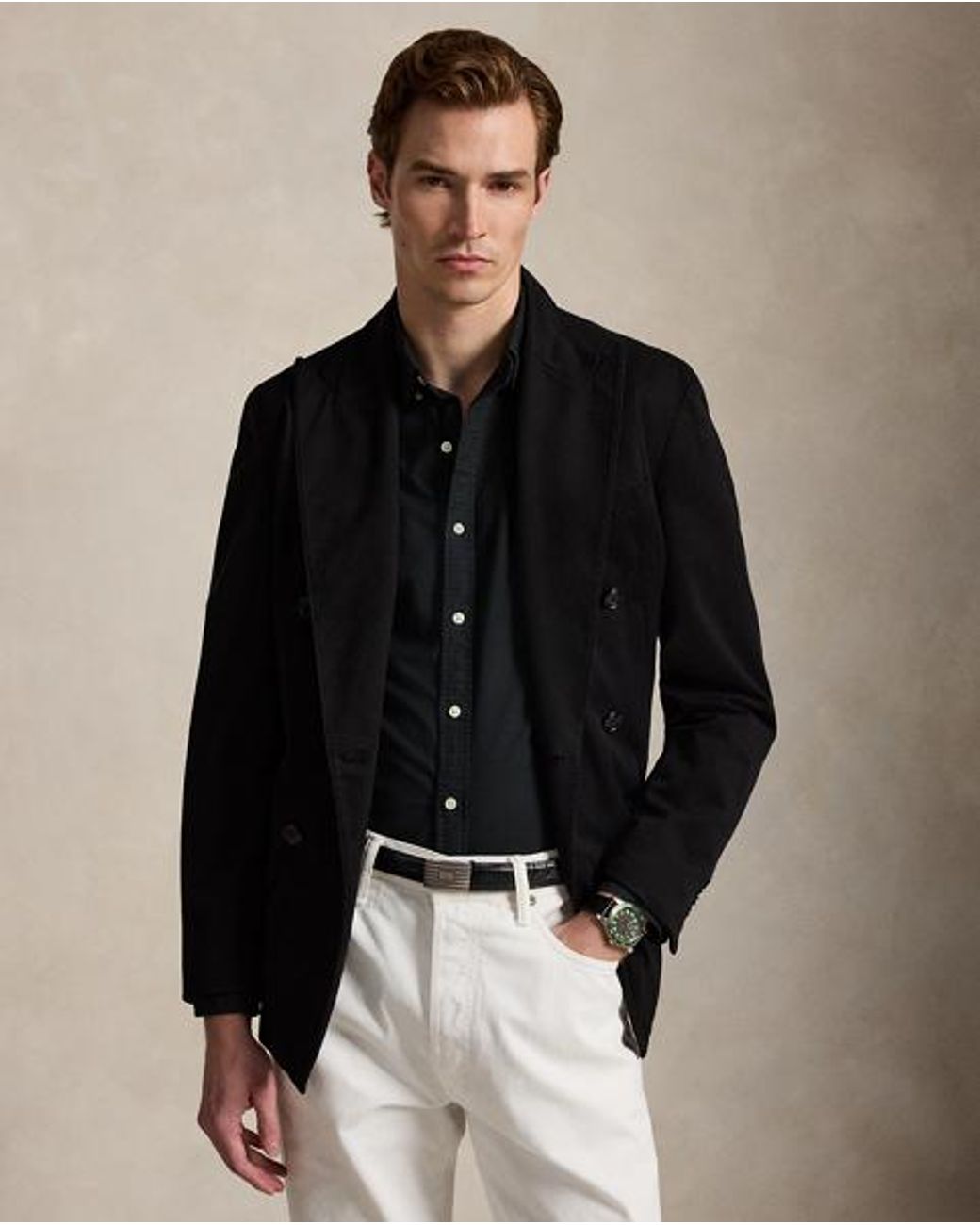 Polo Ralph Lauren Green Slim Fit Garment-Dyed Oxford Shirt for men