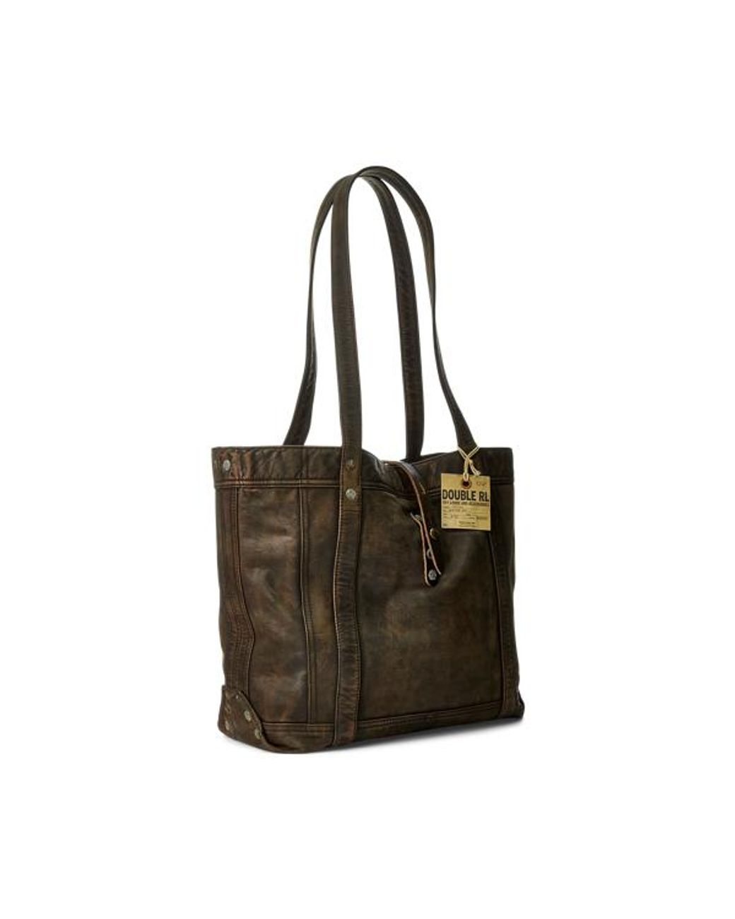 RRL Brown Leather Tote for men
