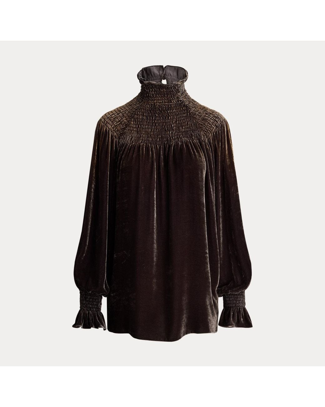 Ralph Lauren Black Maddison Velvet Blouse