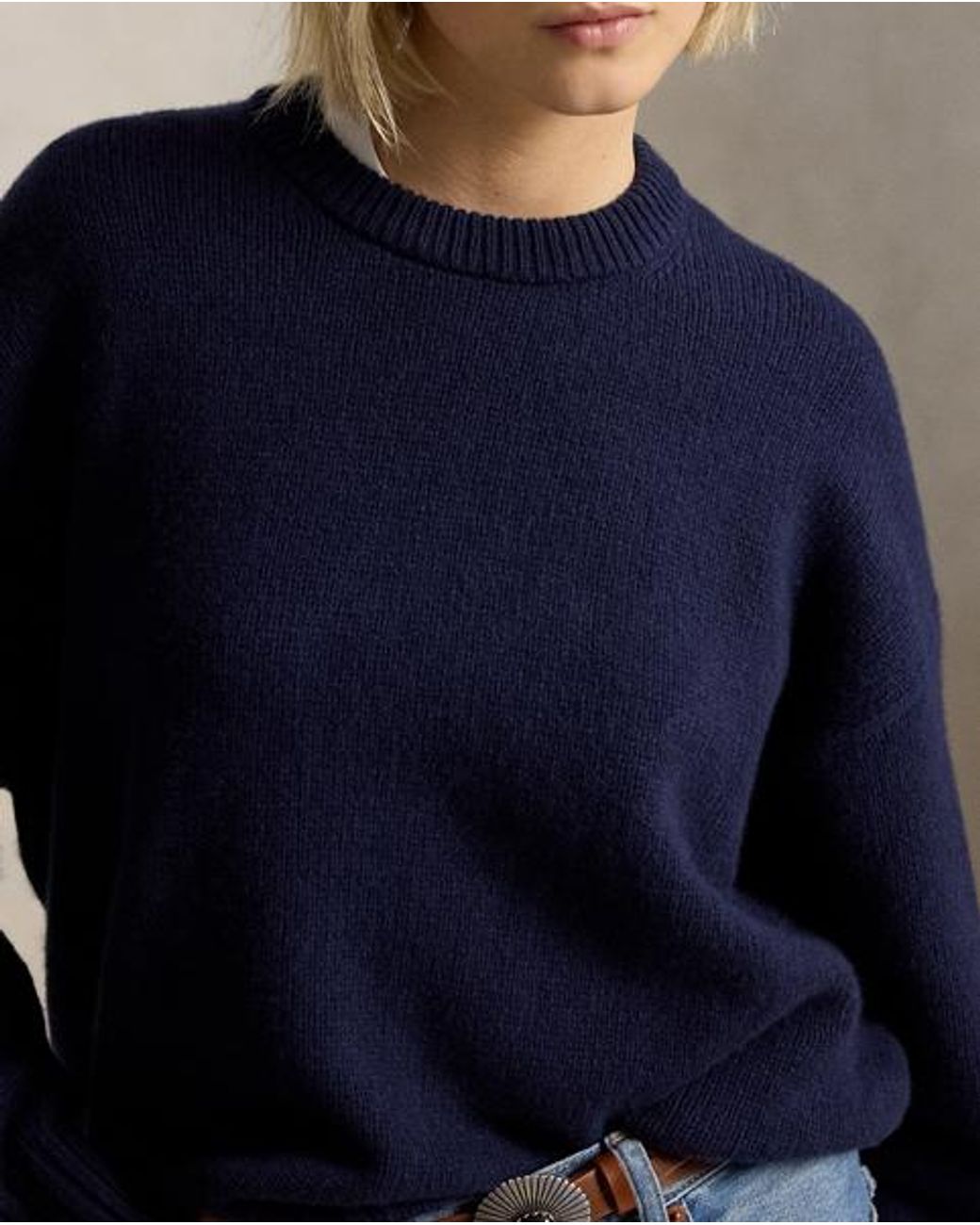 Polo Ralph Lauren Blue Wool Crewneck Jumper