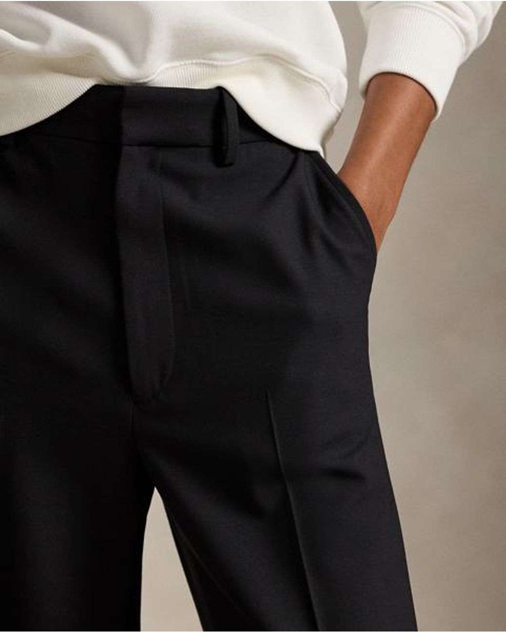 Polo Ralph Lauren Black Beaton Stretch-Wool Trouser