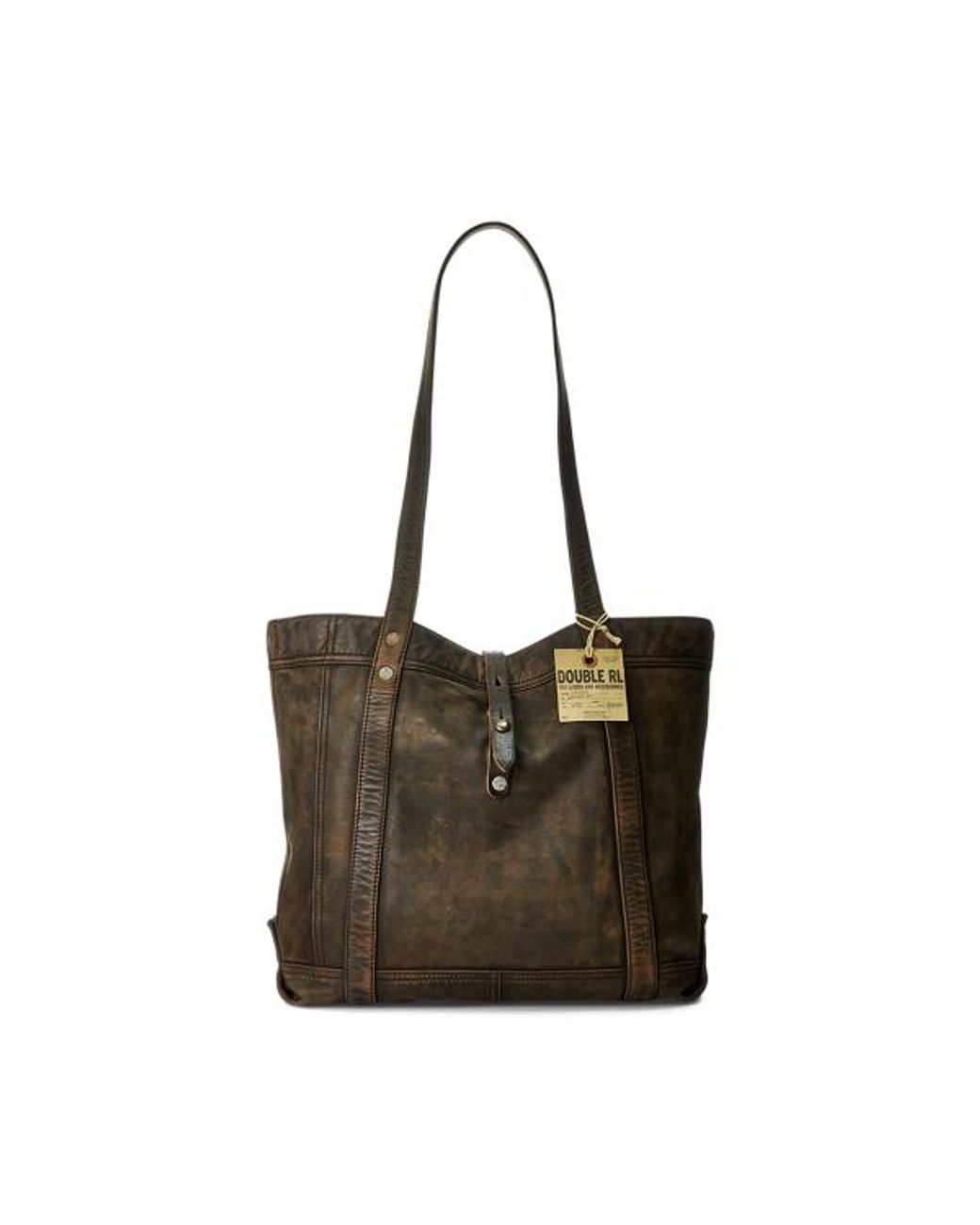 RRL Brown Leather Tote for men