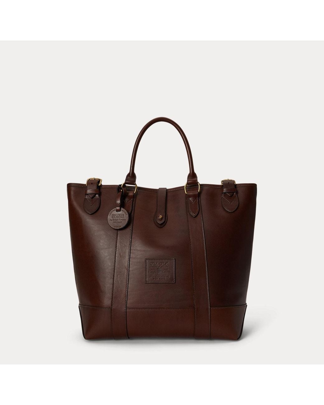 Polo Ralph Lauren Brown Heritage Leather Medium Tote for men