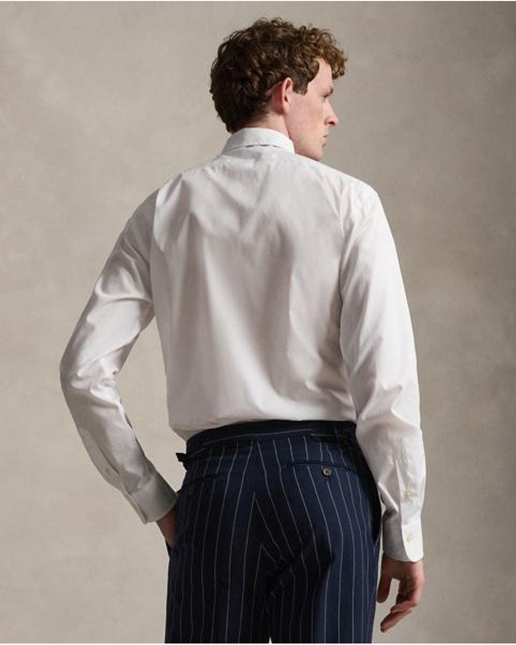 Polo Ralph Lauren White Custom Fit Poplin Shirt for men