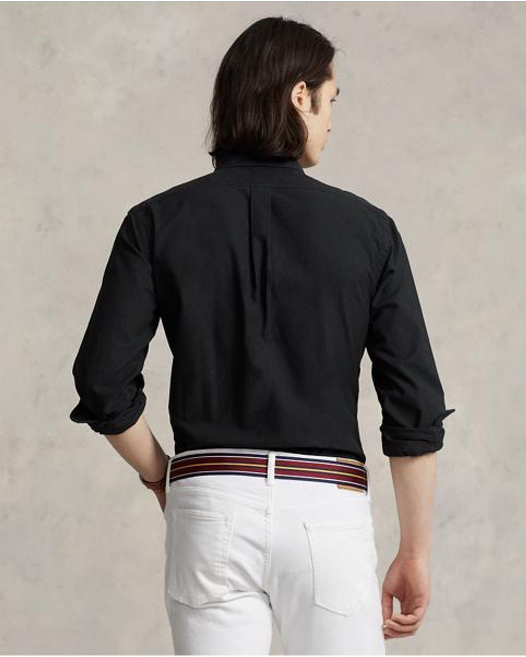 Polo Ralph Lauren Black Custom Fit Oxford Shirt for men