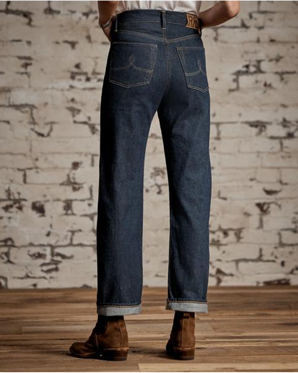 Jeans Rinse De Pernera Recta RRL de color Blue