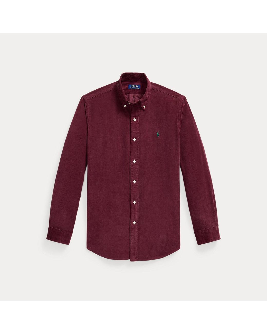 Polo Ralph Lauren Red Custom Fit Corduroy Shirt for men