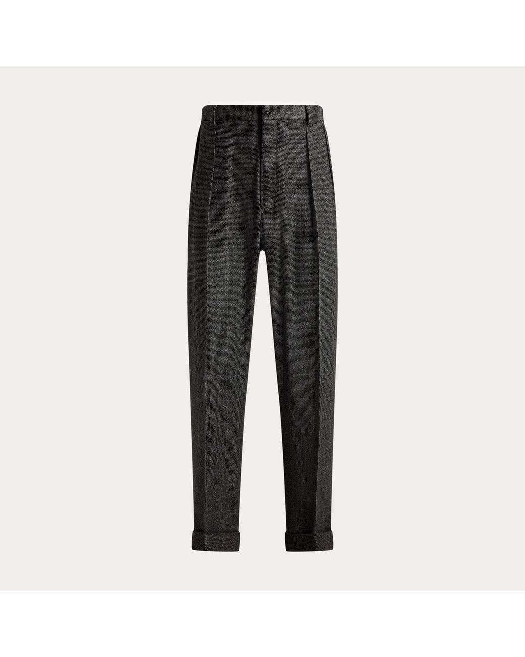 Ralph Lauren Black Glenn Hand-Tailored Tick-Weave Trouser for men