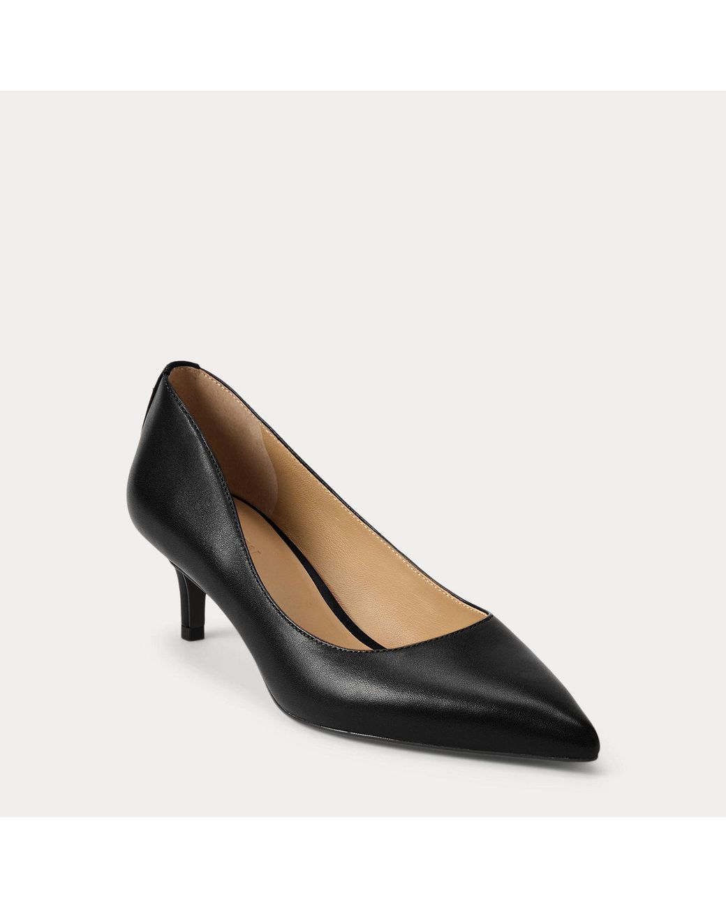 Ralph Lauren Black Adrienne Leather Pump