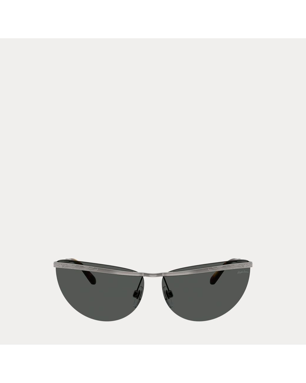 Ralph Lauren Gray Western Cat-Eye Shield Sunglasses