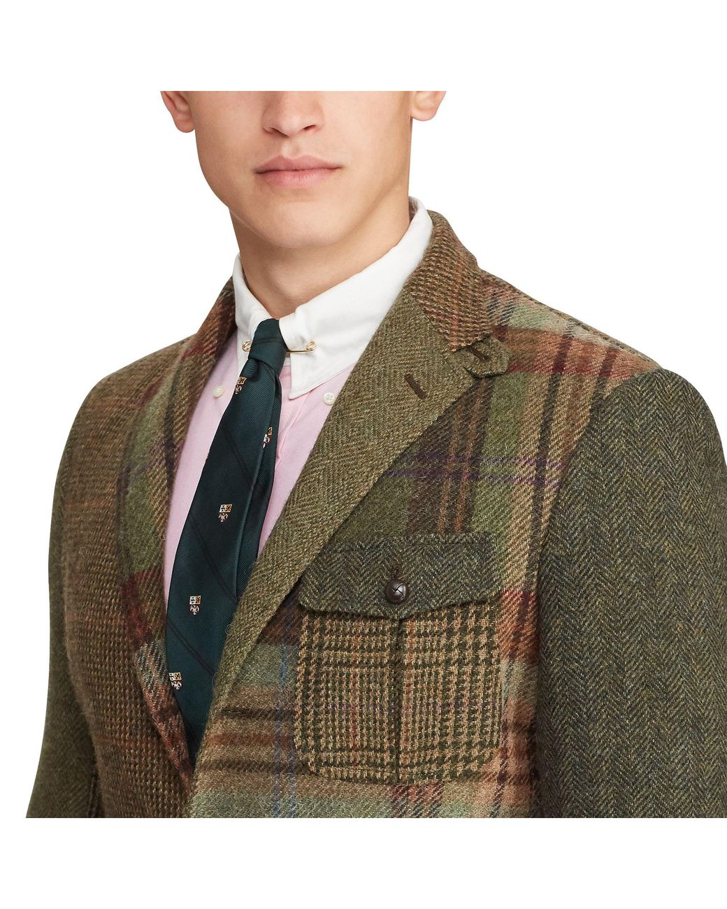 Patchwork top sport coat