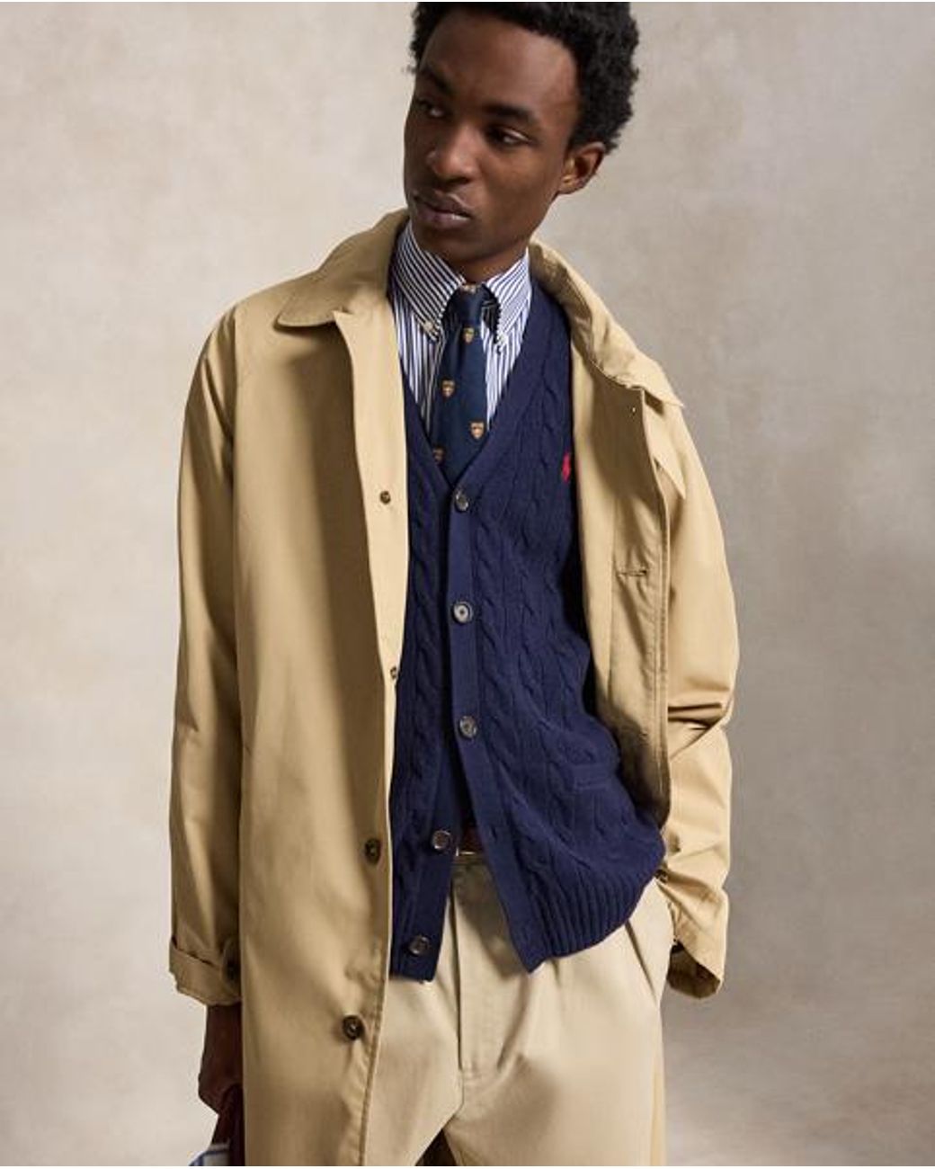Polo Ralph Lauren Blue Cable-Knit Wool-Cashmere Cardigan for men