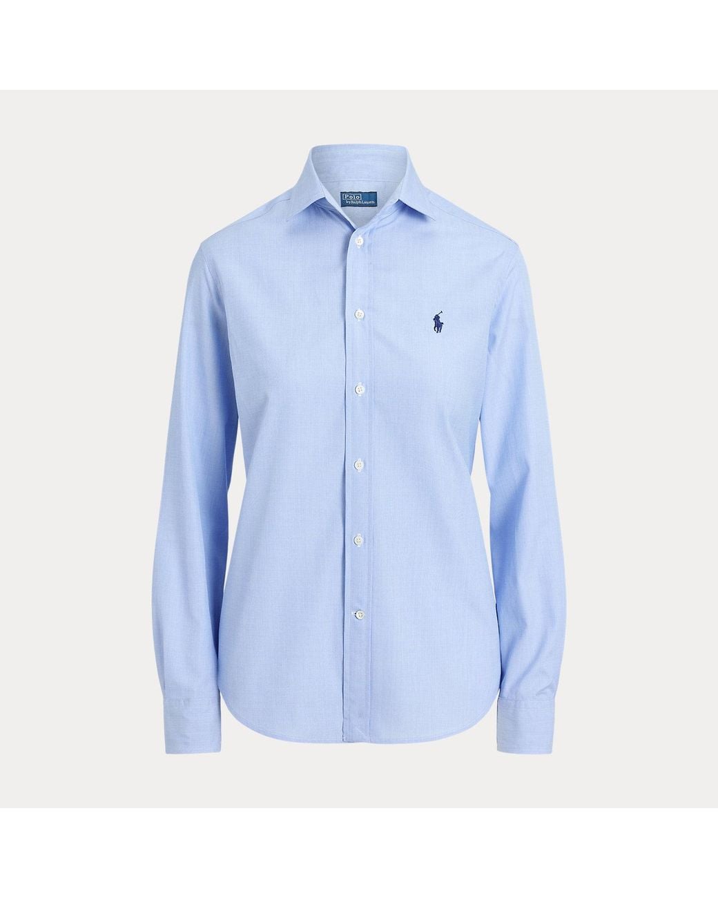 Polo Ralph Lauren Blue Slim Fit Cotton Poplin Shirt
