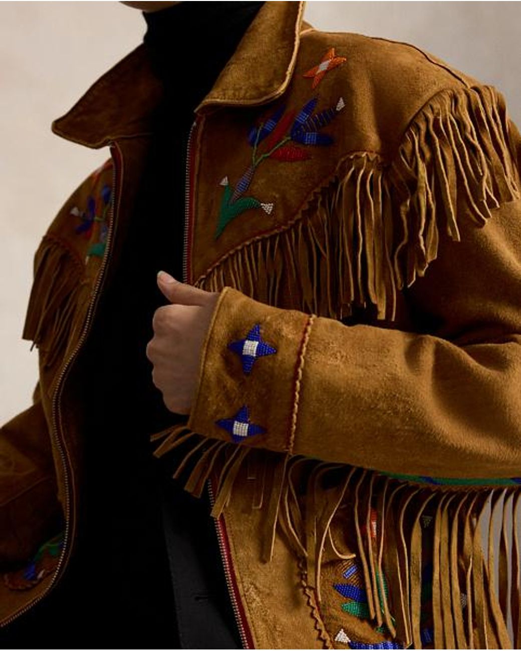 Polo Ralph Lauren Brown Ralph Lauren Prl X Tópa Standing Sage Fringe Jacket for men
