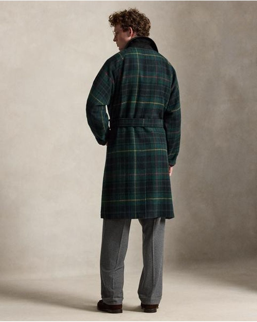 Polo Ralph Lauren Multicolor Plaid Tweed Balmacaan Coat for men