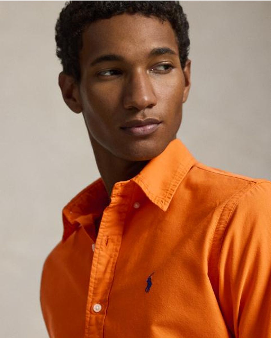 Polo Ralph Lauren Orange Custom Fit Garment-Dyed Oxford Shirt for men