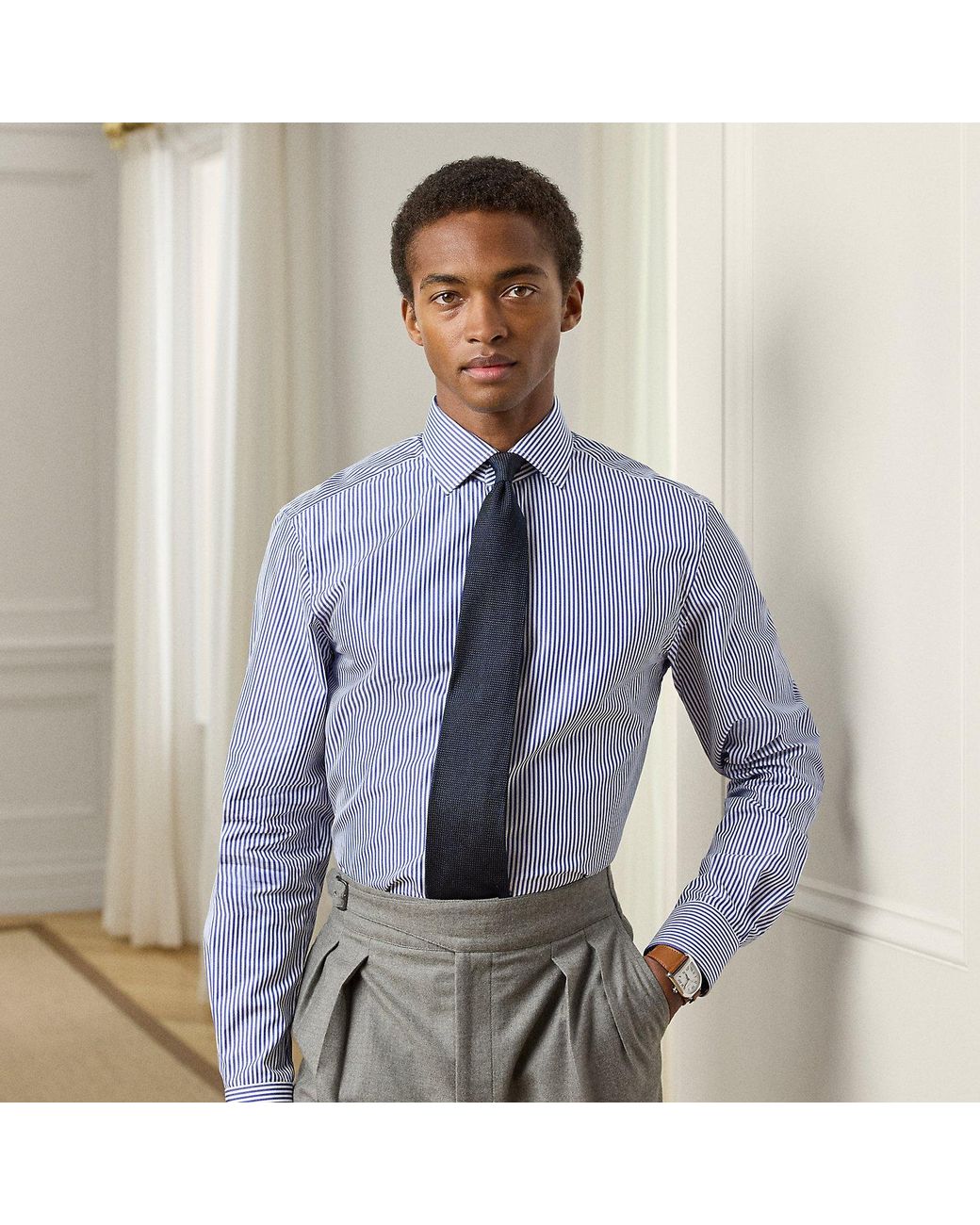 Ralph Lauren Blue Bengal-stripe Shirt for men