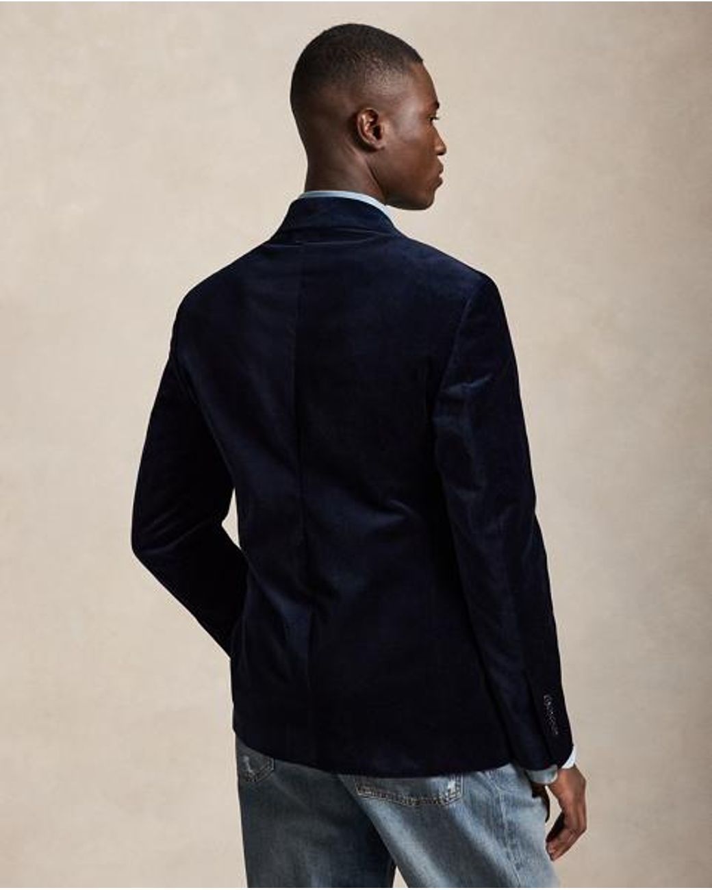 Polo Ralph Lauren Blue Polo Modern Fit Velvet Jacket for men