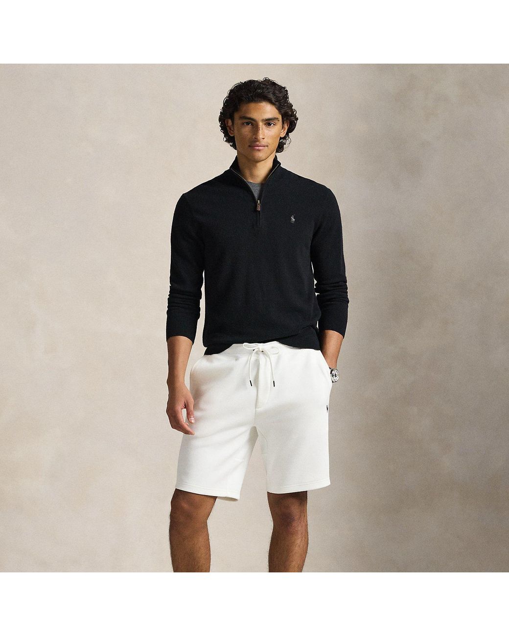 Polo Ralph Lauren Black Ralph Lauren 9-Inch Double-Knit Short for men
