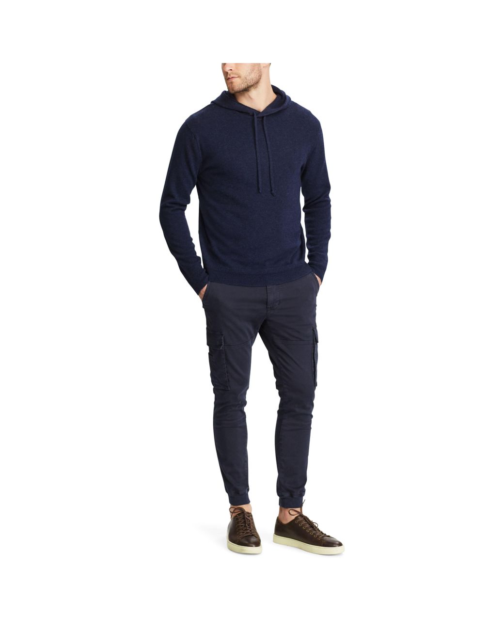 Polo Ralph Lauren Washable Cashmere Hoodie in Blue for Men | Lyst