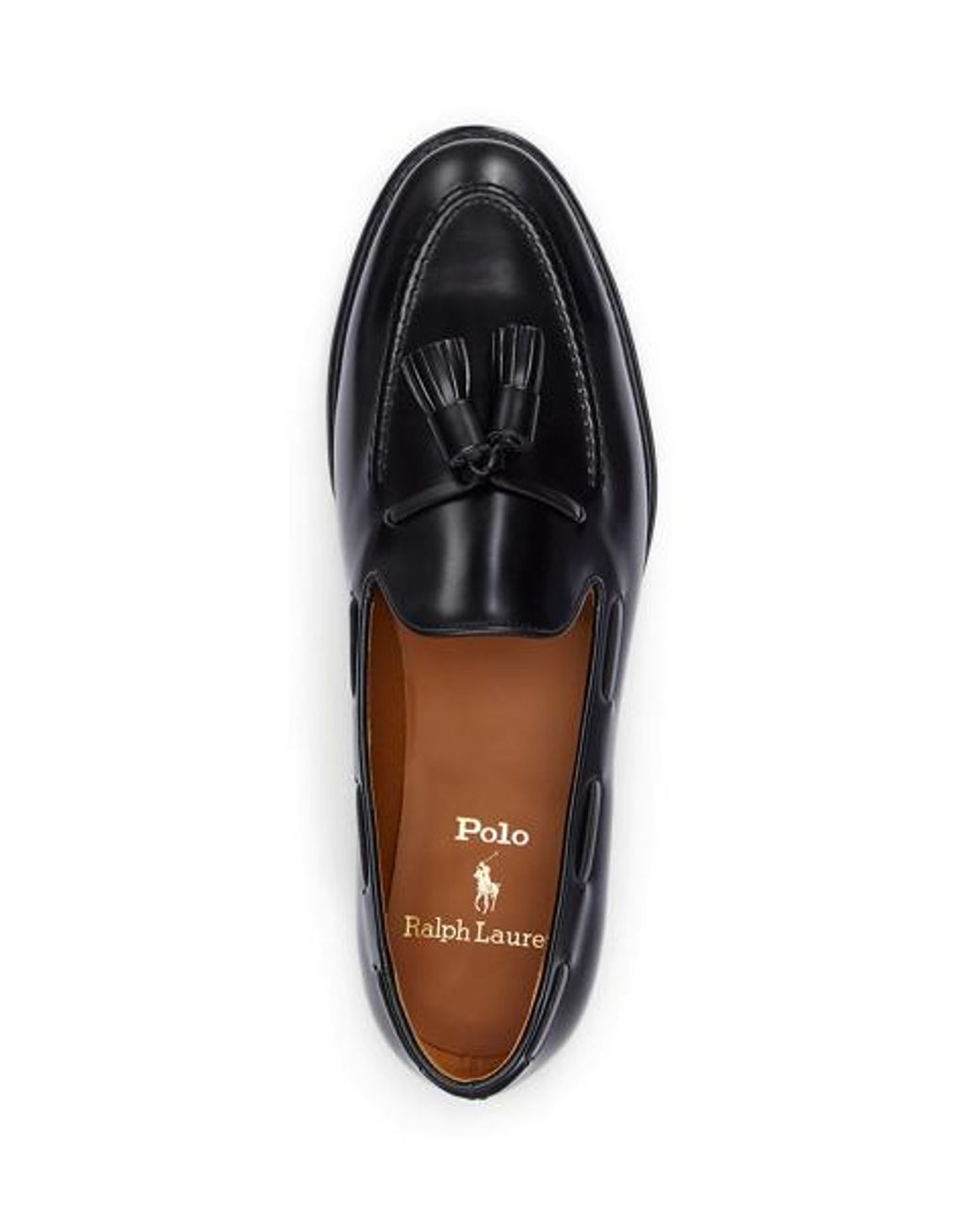 Polo Ralph Lauren Black Maestra Tassel Calfskin Loafer for men
