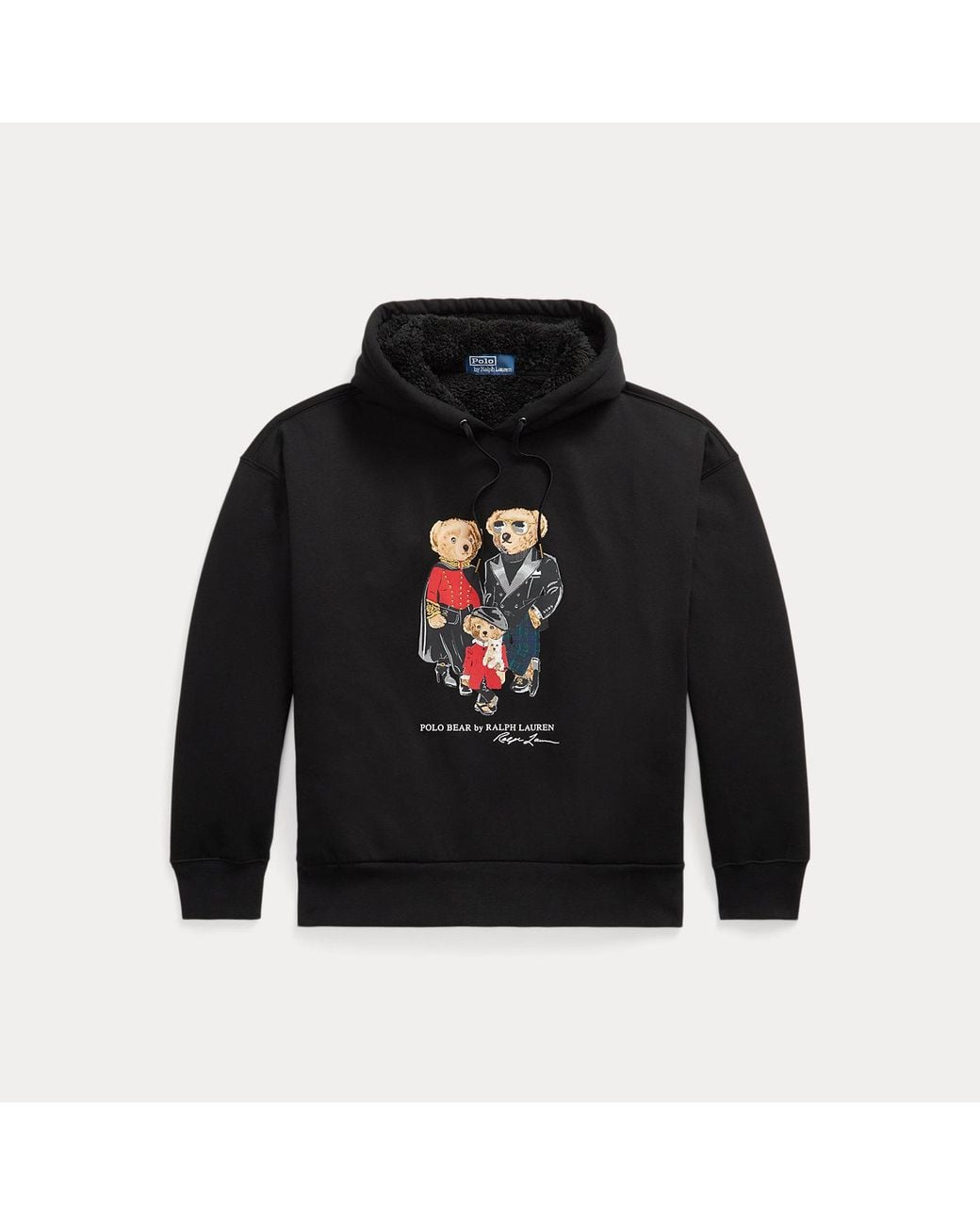 Polo Ralph Lauren Black Polo Bears Fleece Hoodie for men