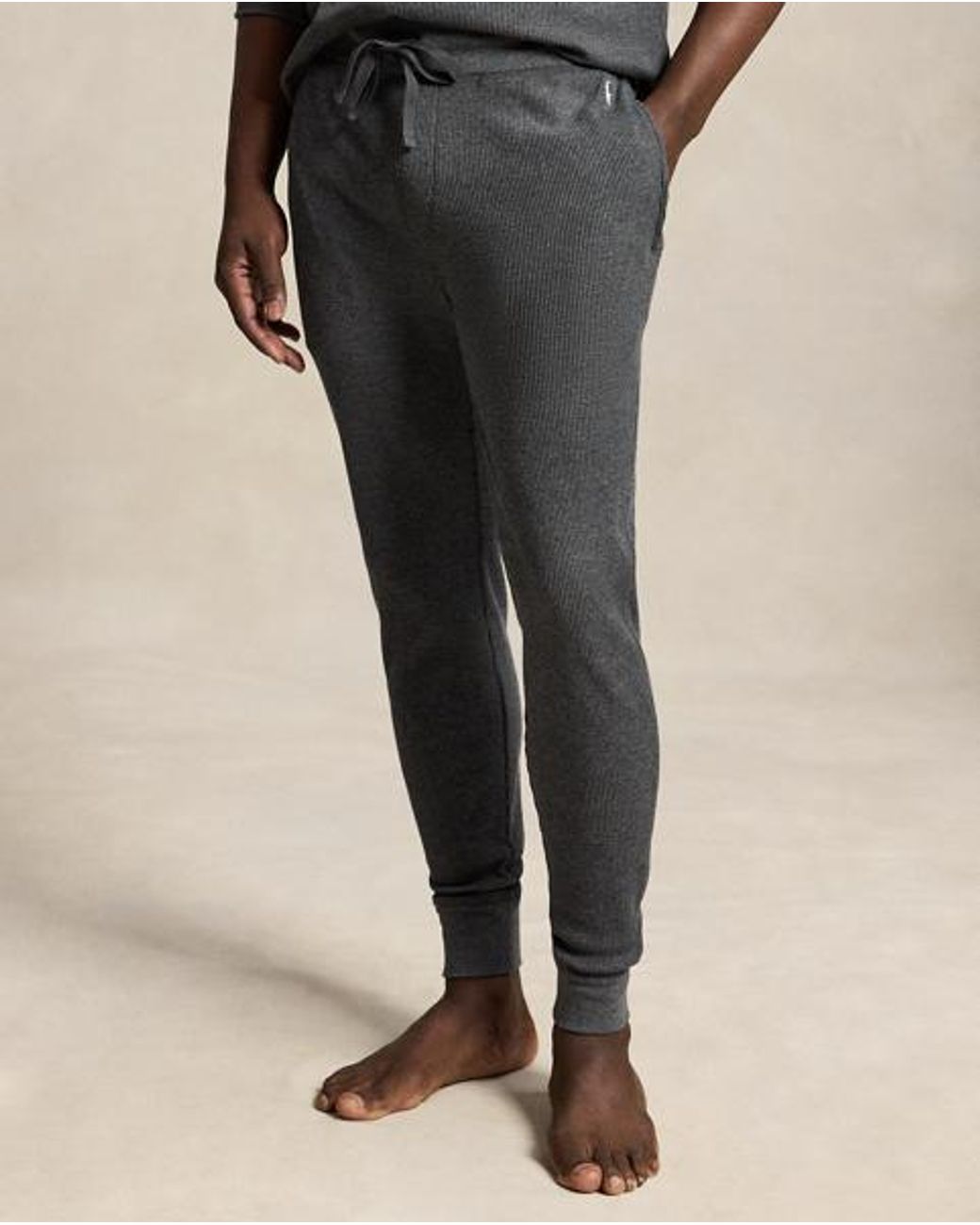 Polo Ralph Lauren White Waffle-Knit Sleep Jogger for men