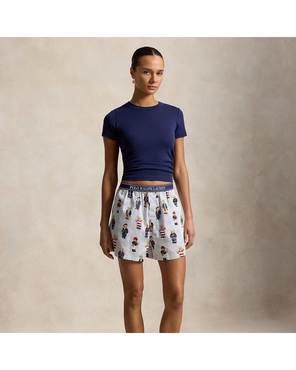 Polo Ralph Lauren Blue Polo Bear Cotton Boxer Short