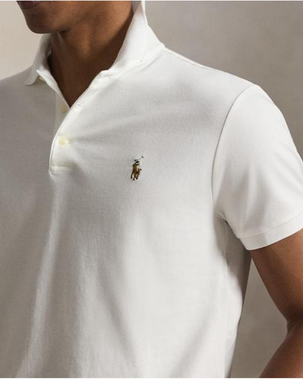 Polo Ralph Lauren White Soft Touch Shirt for men