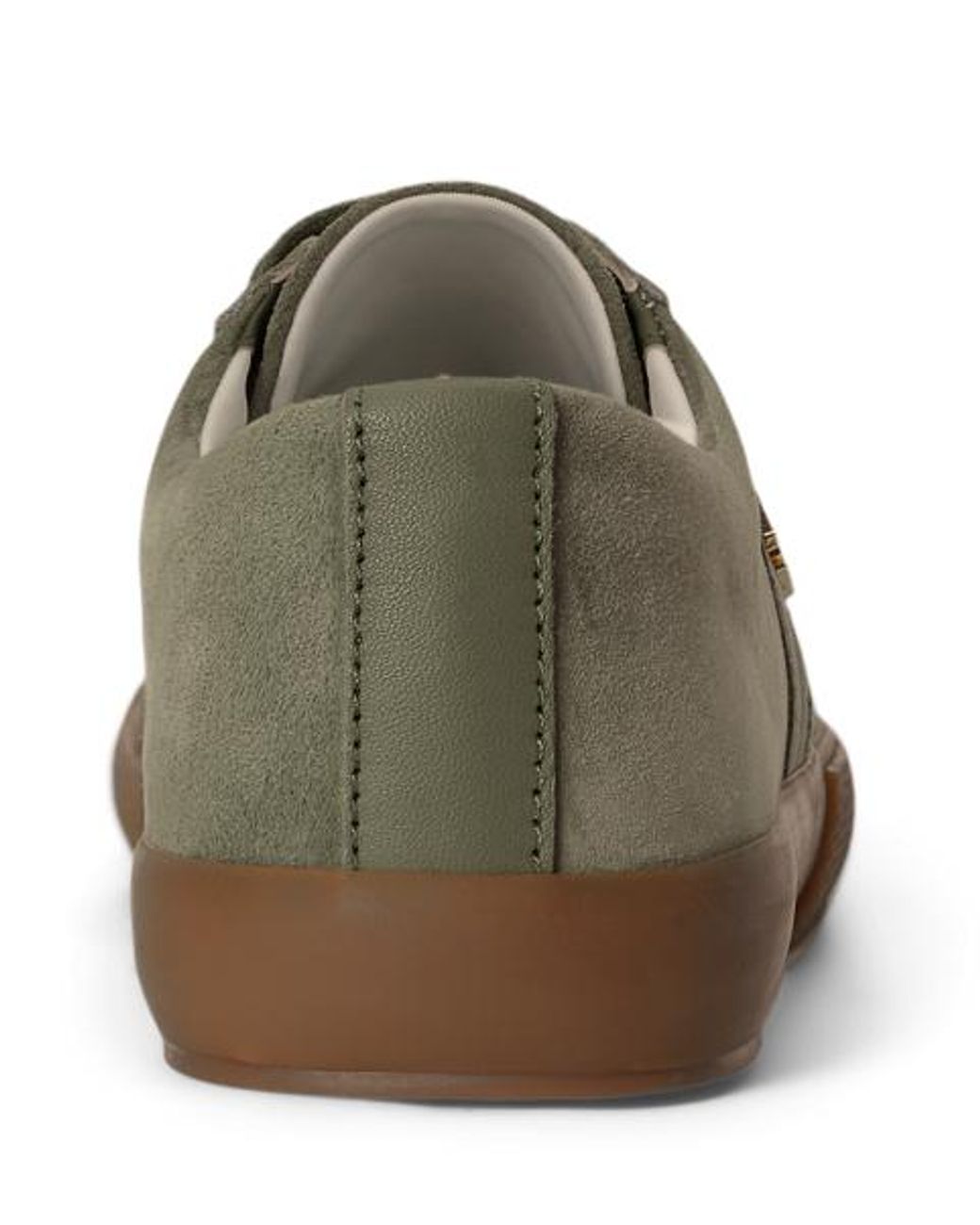 Ralph Lauren Green Janson Ii Suede & Nappa Leather Trainer