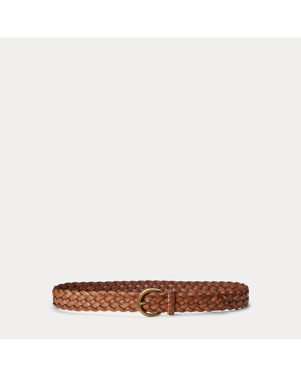 Polo Ralph Lauren Natural Braided Calfskin Belt