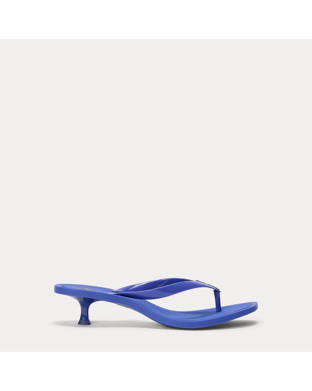 Polo Ralph Lauren Blue Polo Play Kitten Heel Thong Sandal