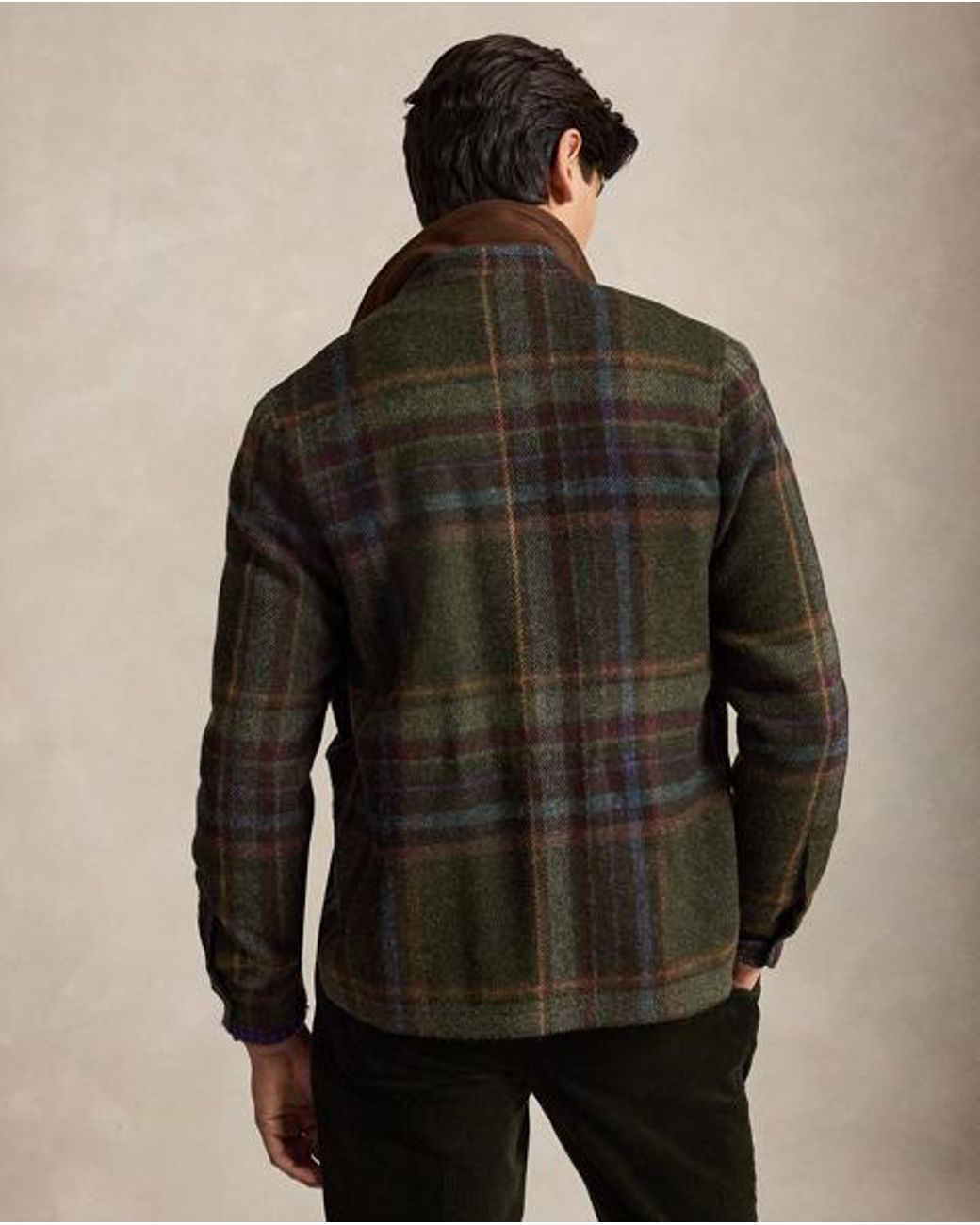 Polo Ralph Lauren Green Tailored Fit Plaid Tweed Blazer for men