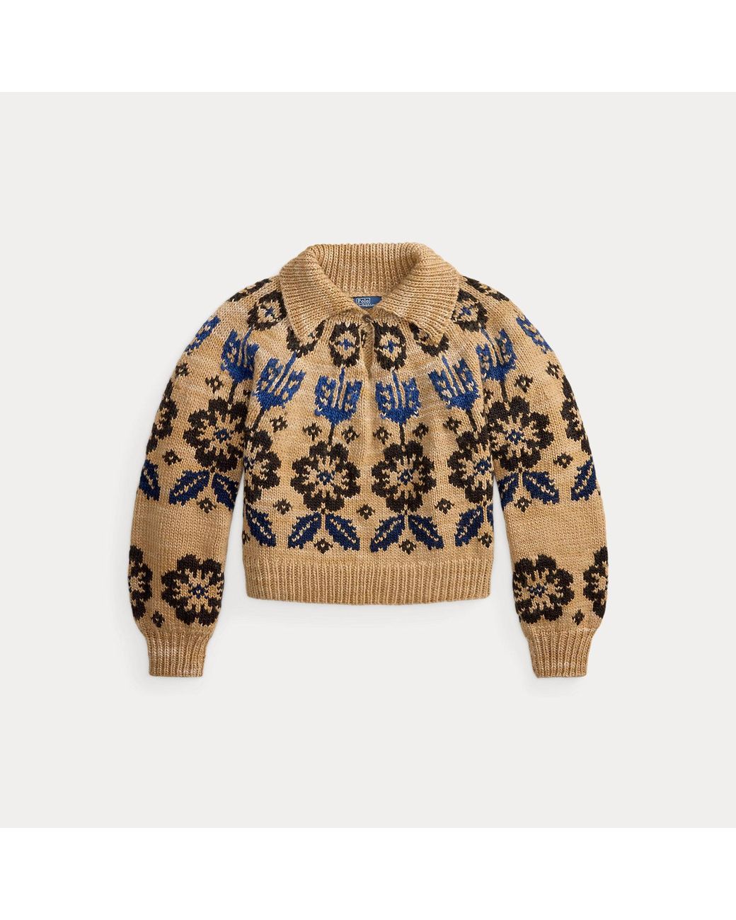 Polo Ralph Lauren Black Wool-Blend Keyhole Jumper
