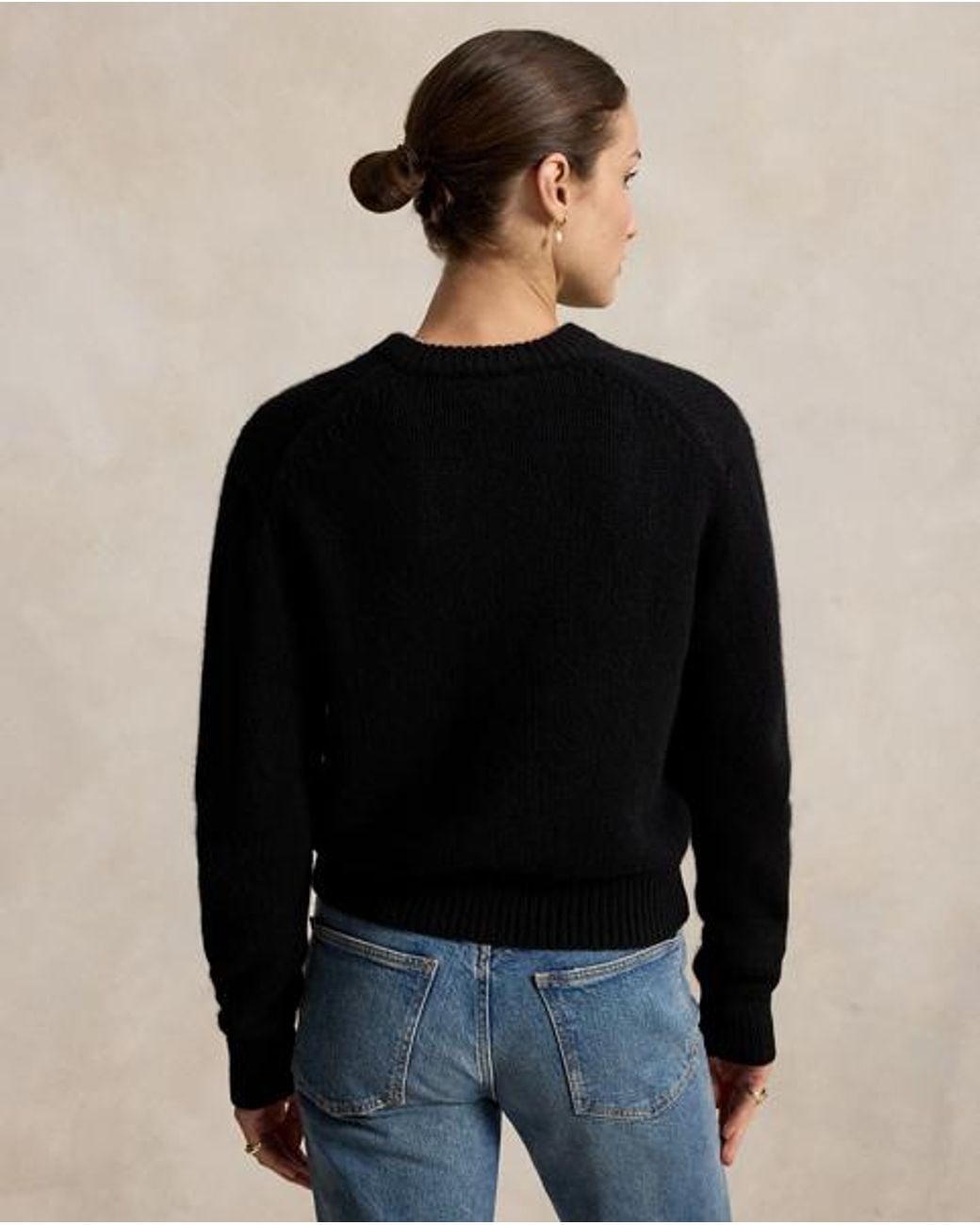 Polo Ralph Lauren Black Cashmere V-Neck Sweater