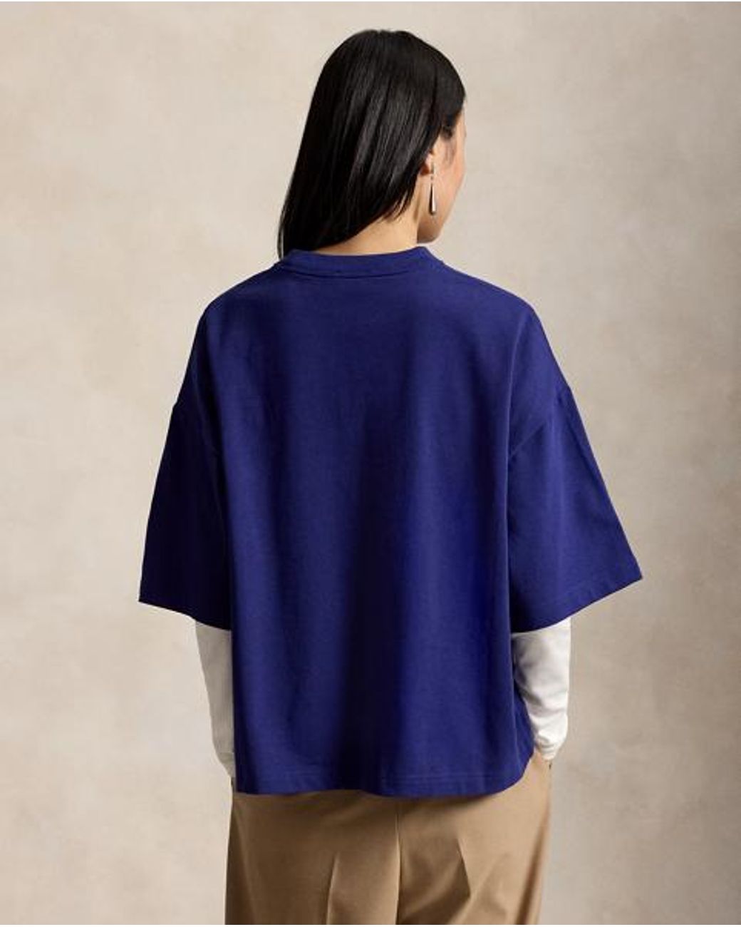 Polo Ralph Lauren Blue Crest Cotton Jersey T-Shirt