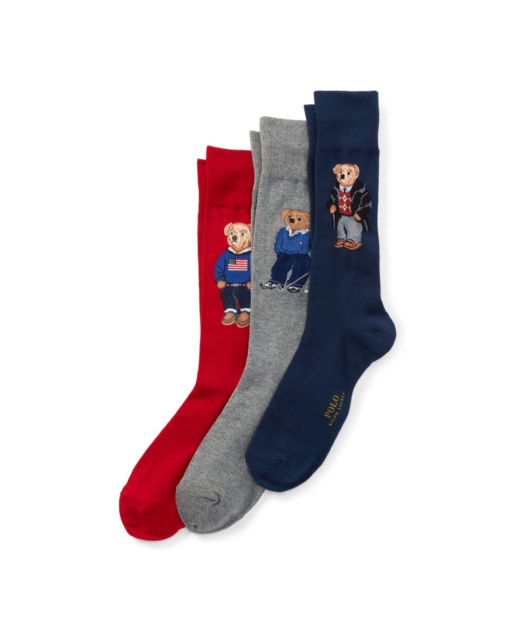 Polo Ralph Lauren Cotton Polo Bear Socks Gift Set in Blue for Men | Lyst