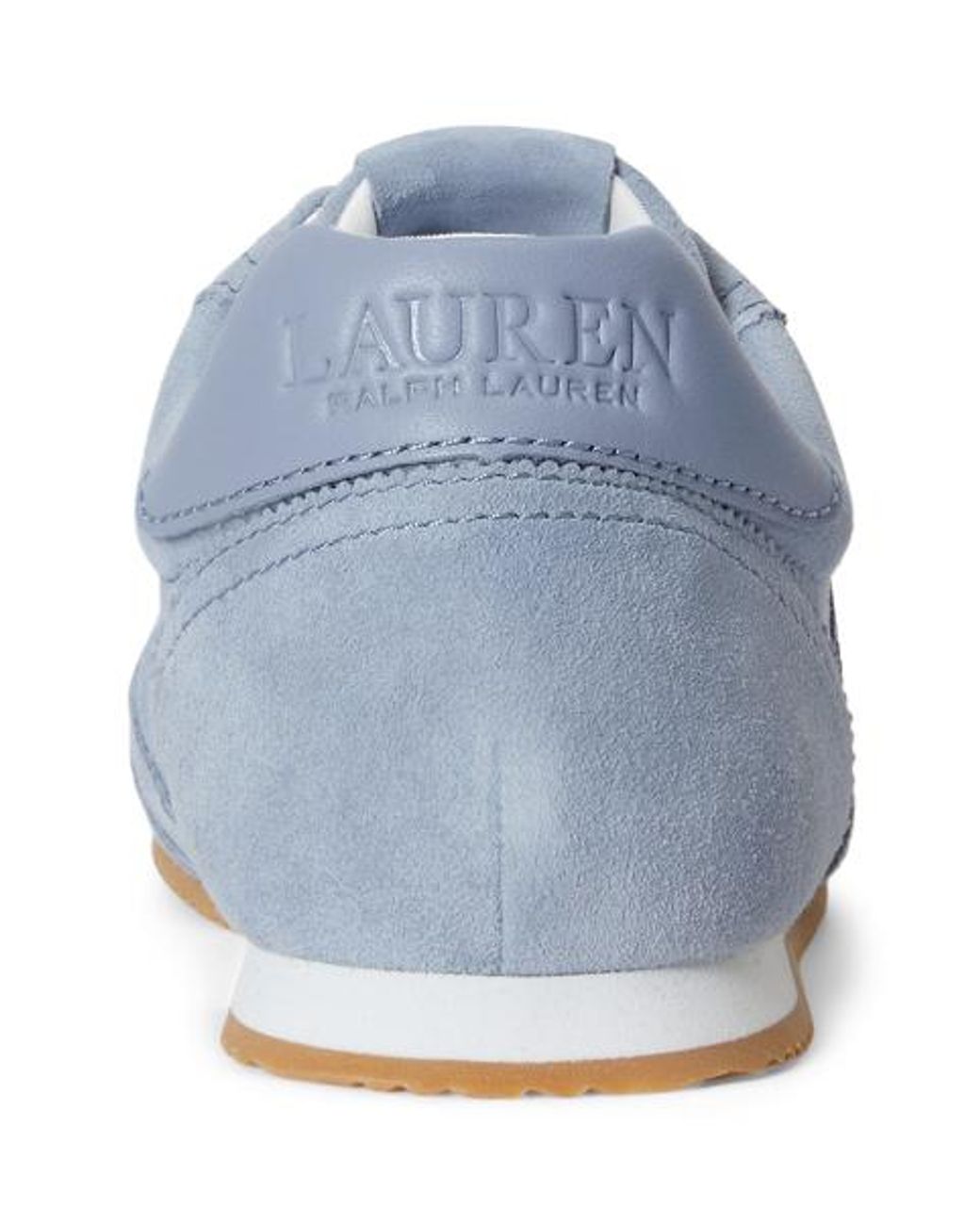 Ralph Lauren Blue Dani Suede & Leather Low-Profile Trainer