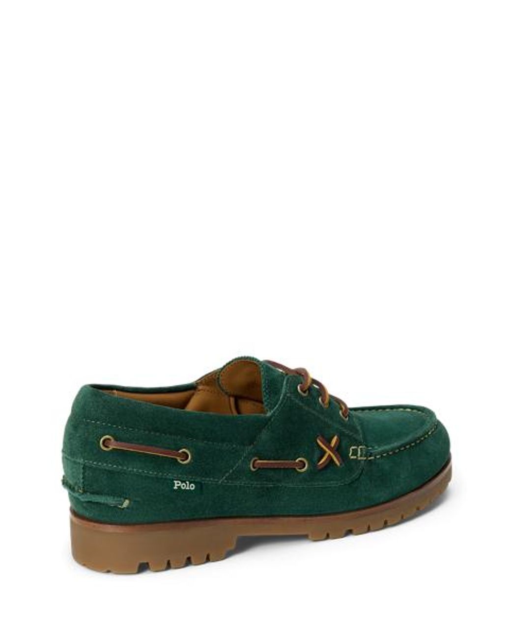 Polo Ralph Lauren Green Ranger Suede Boat Shoe for men