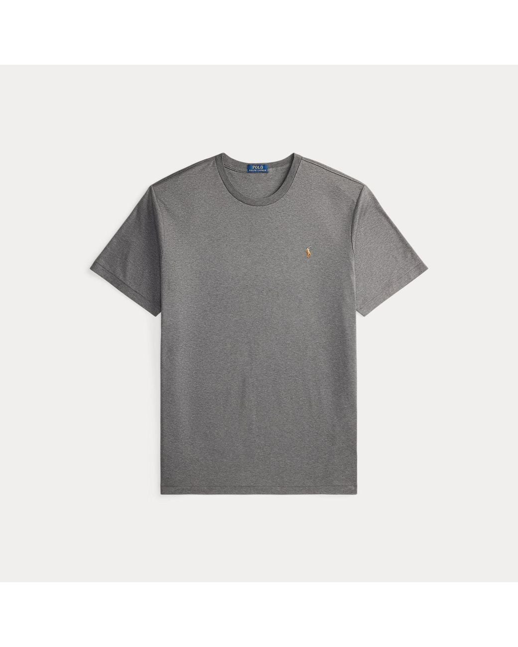 Ralph Lauren Gray Soft Cotton Crewneck T-Shirt for men