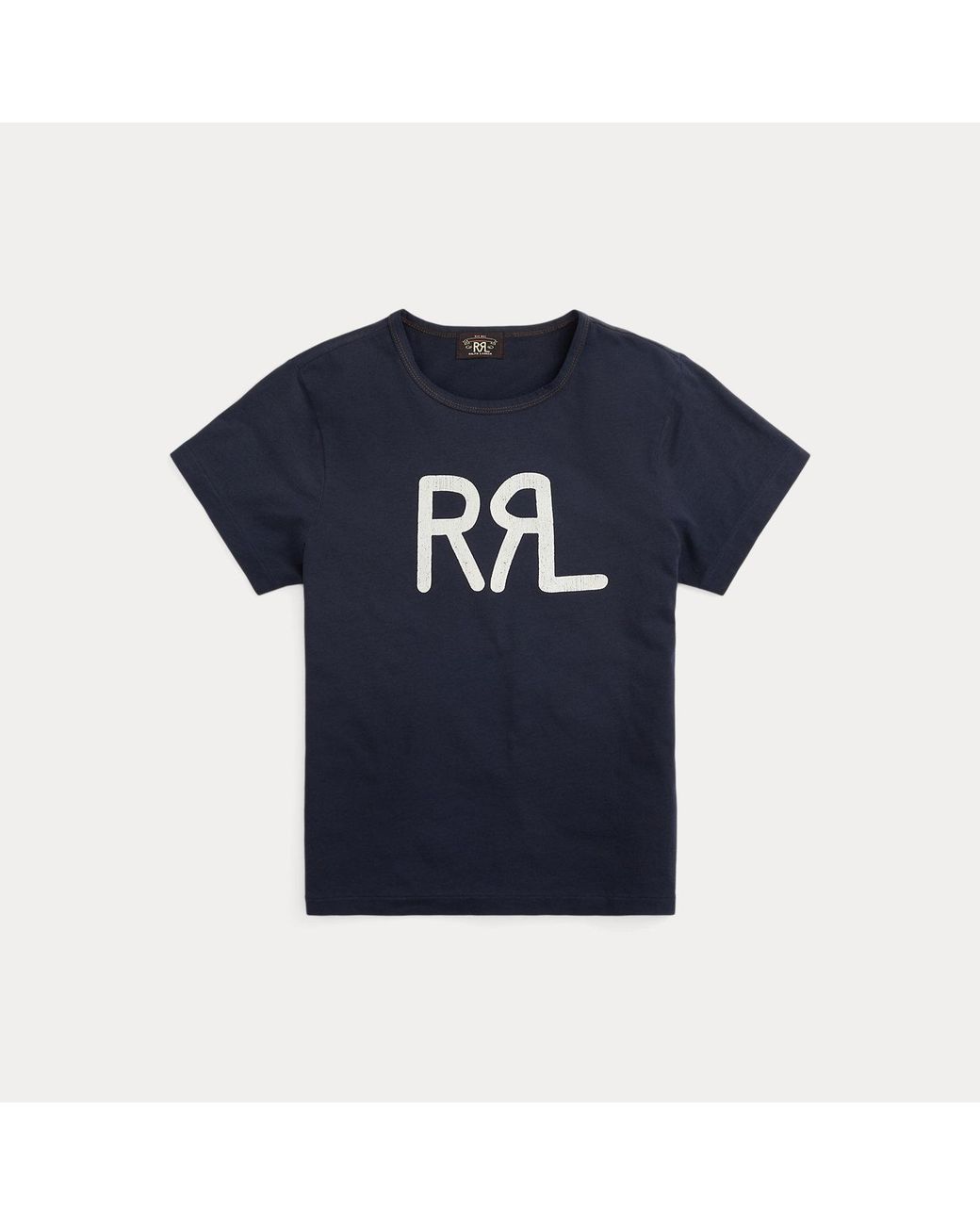 RRL Blue Logo Cotton Jersey T-Shirt
