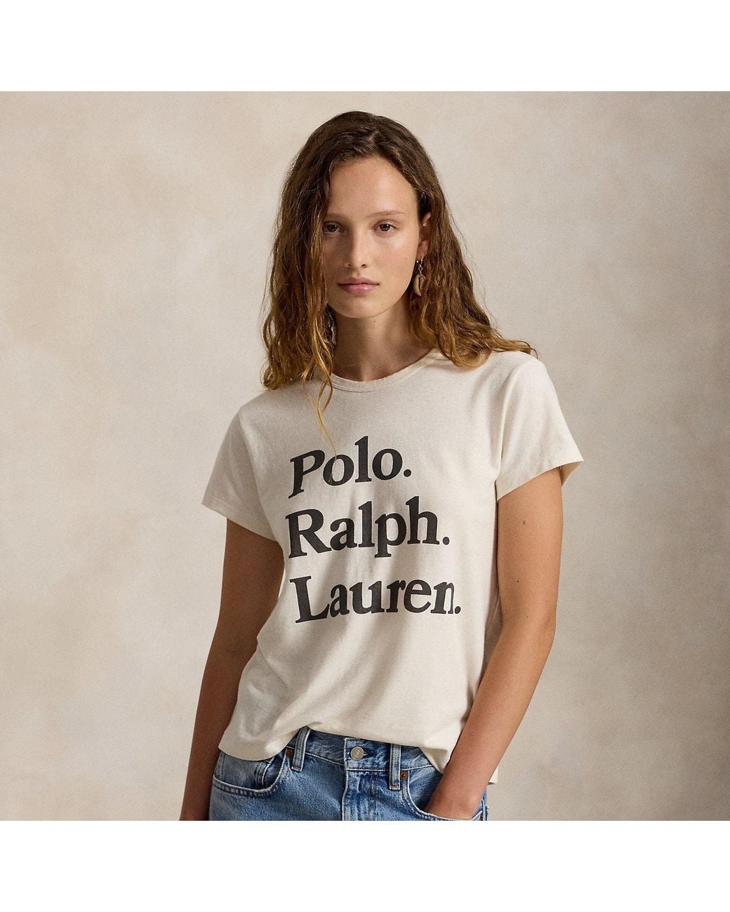Polo Ralph Lauren Brown Logo Hemp-Cotton T-Shirt