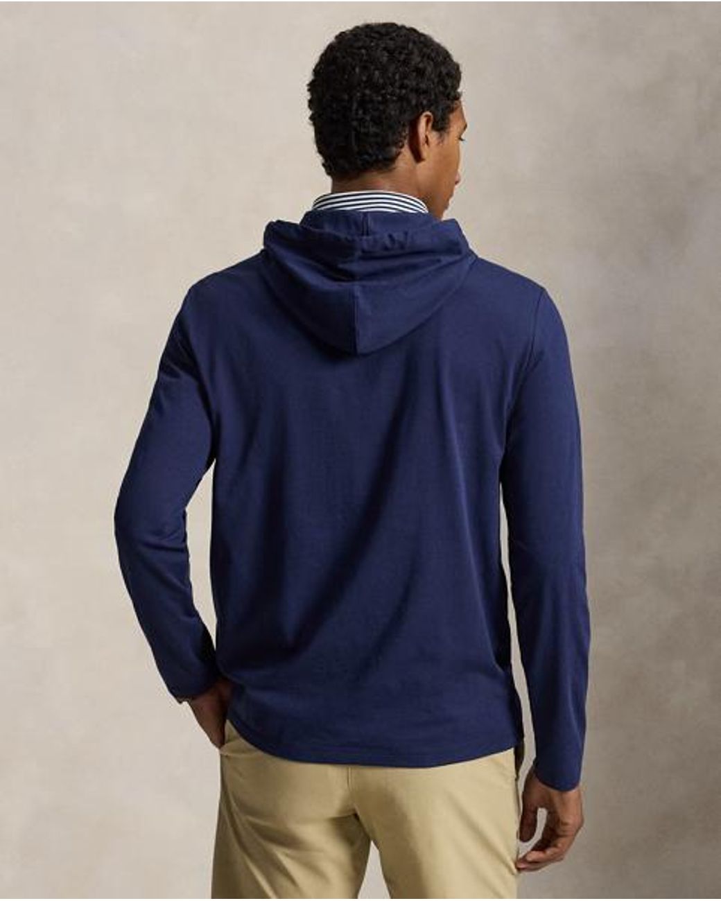 Ralph Lauren Blue Polo Bear Jersey Hooded T-Shirt for men